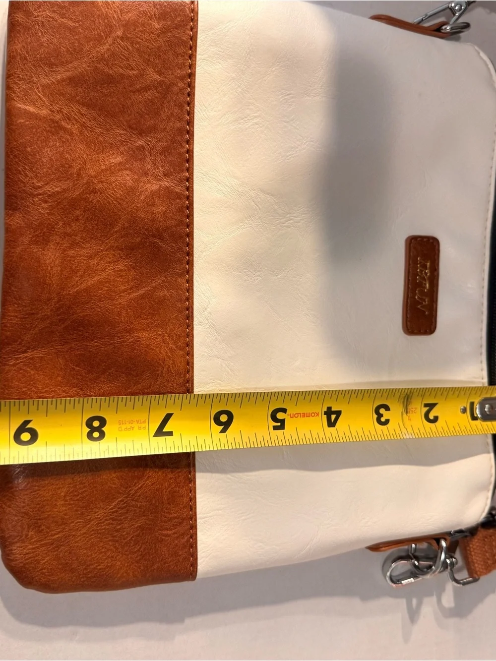 Two-Tone Cream and Brown Crossbody Bag - Classic Women's Shoulder Bag